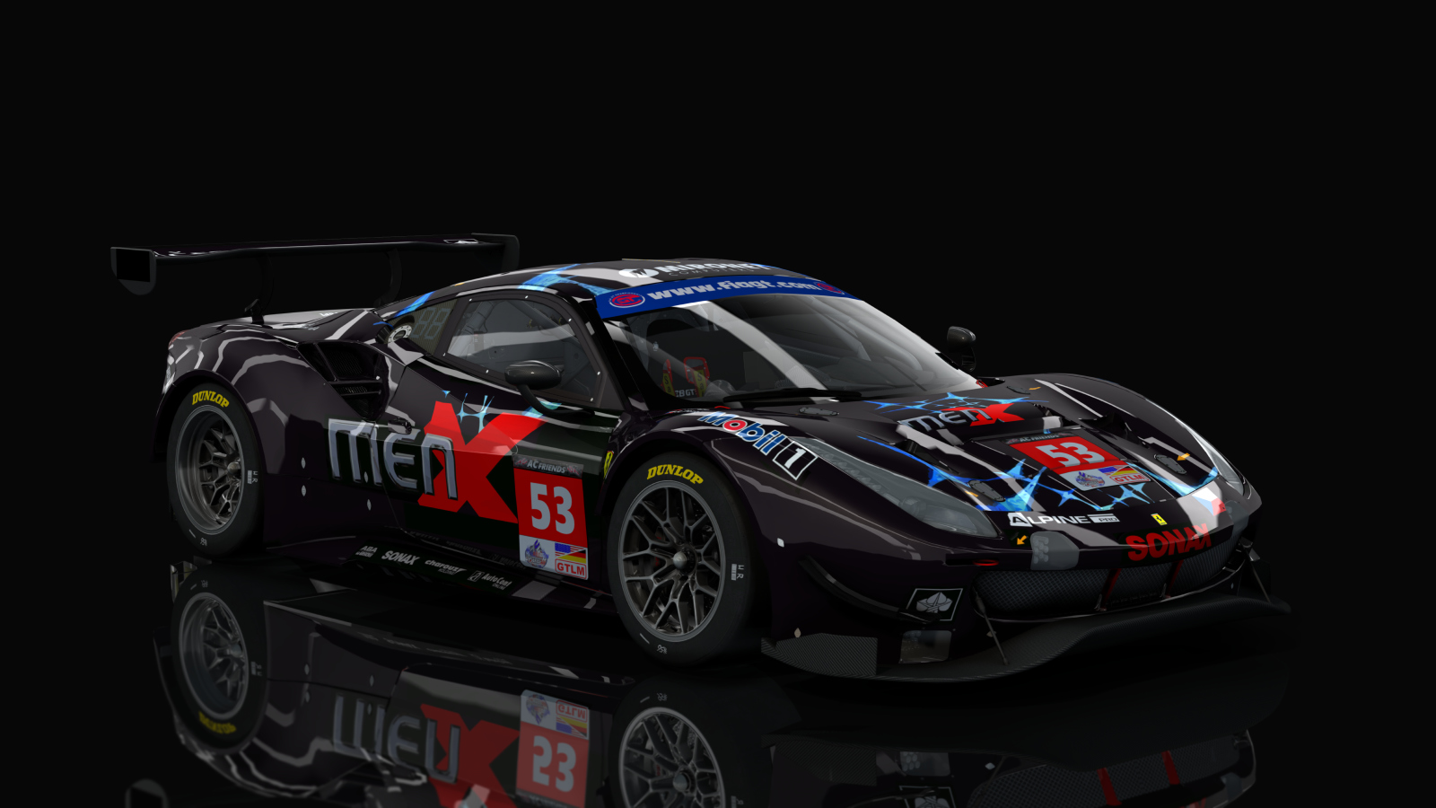 GTLM Ferrari 488 GTE EVO IMSA AC-Friends), skin MenX