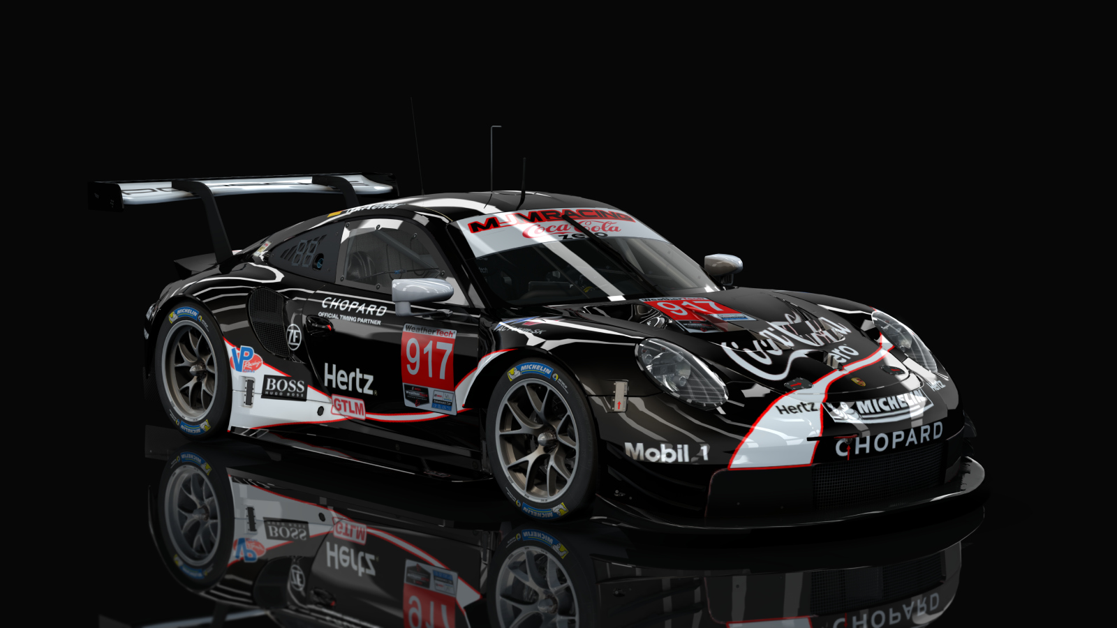 GTLM Porsche 911 RSR GTE IMSA (AC-Friends), skin 2019 MJM Racing Coke Zero #917