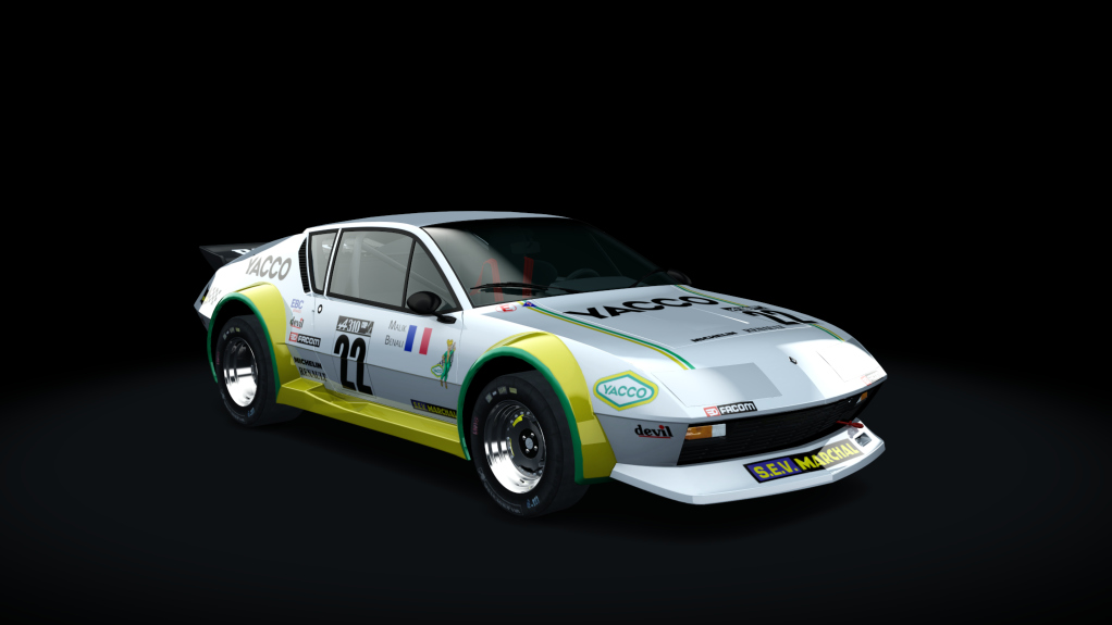 Alpine A310 V6 Groupe V 3.5L, skin A310 CUP 1982_22 Malik Benali