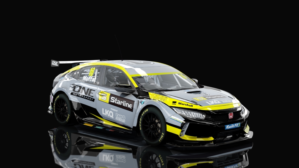 BTCC 2023 Honda Civic, skin Moffat-2023