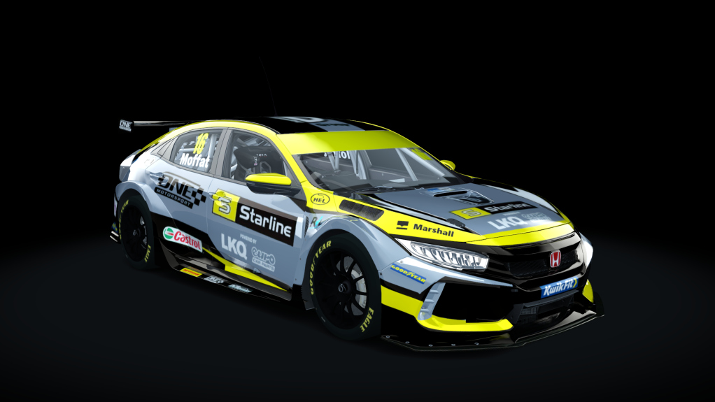 BTCC 2023 Honda Civic, skin Moffat-2023_16