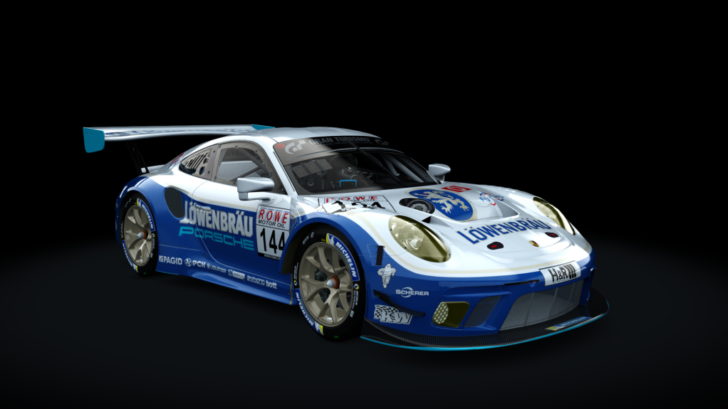 Porsche 911 GT3 R 2019 (991.2) Endurance, skin lowenbrau_144_vln_blw