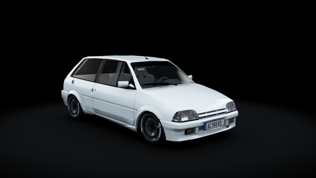 Citroen AX 74ch, skin Whitte