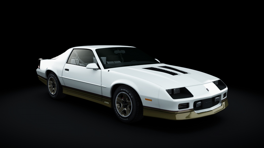 Chevrolet Camaro Iroc-Z 170cv, skin white_gold_pearl_tck