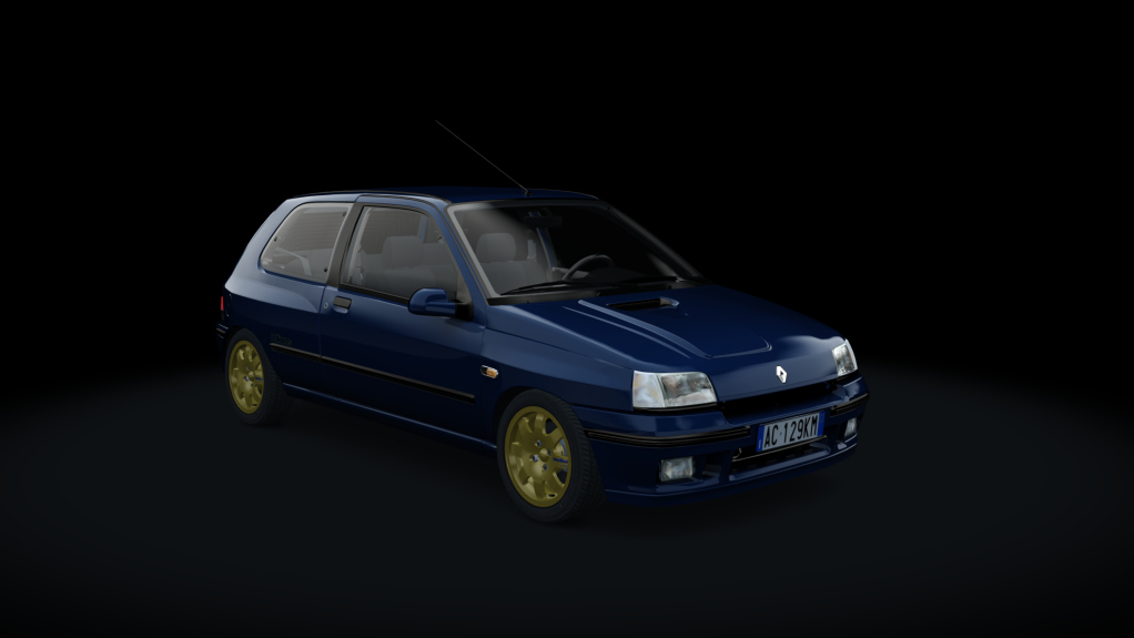 Renault Clio Phase 1 Williams, skin Azul clásico