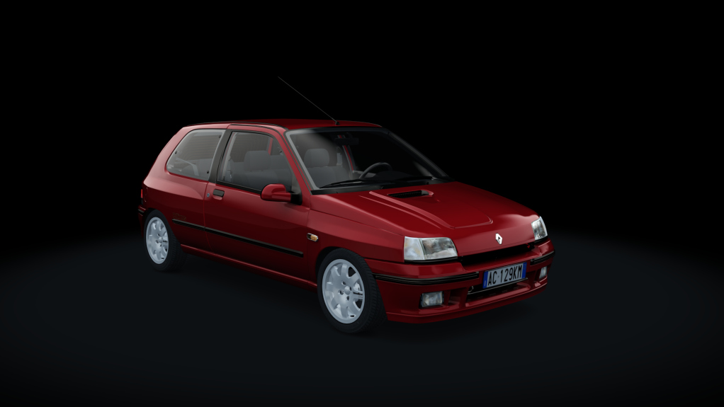 Renault Clio Phase 1 Williams, skin Red_White_Rims