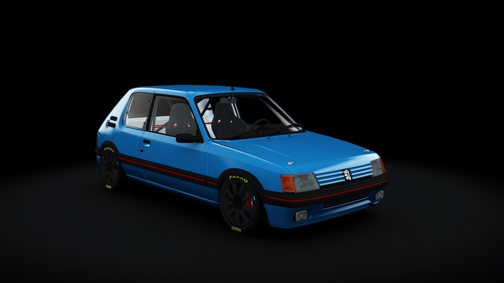 Peugeot 205 GTI 125cv, skin Blue Miami