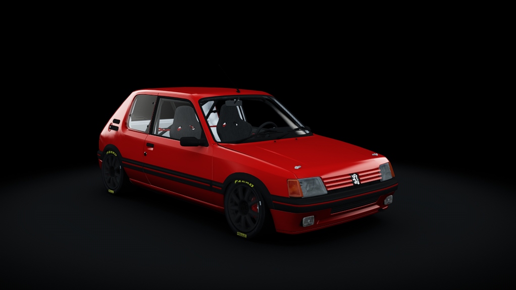 Peugeot 205 GTI 125cv, skin Bright Red