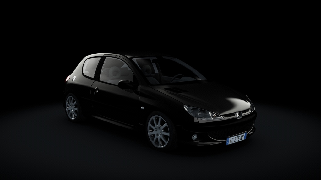 Peugeot 206 1.1 60cv, skin BLACK