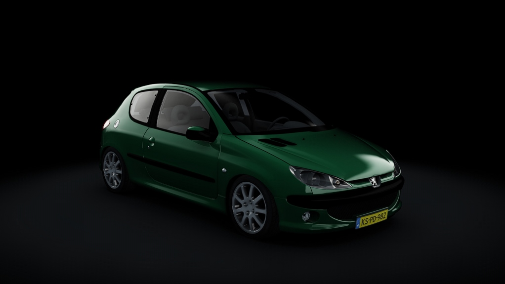 Peugeot 206 1.1 60cv, skin GREEN