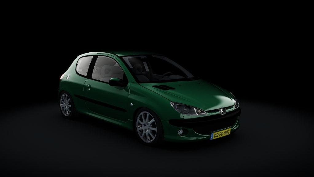 Peugeot 206 1.4hdi 68cv, skin GREEN