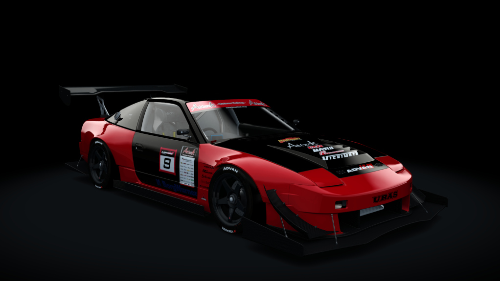 Nissan 180SX Time Attack, skin RedBlack