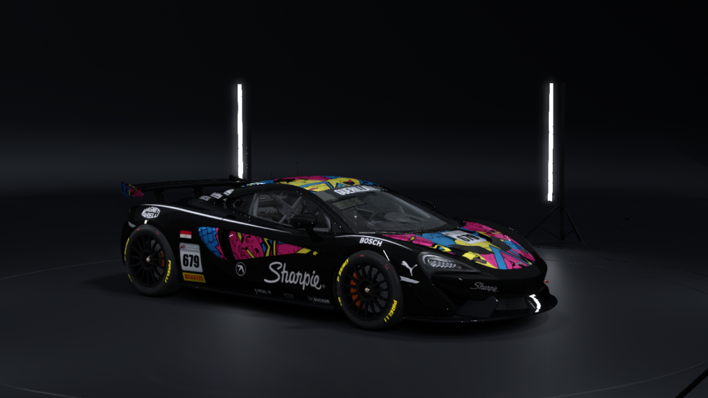 McLaren 570S GT4, skin 679-sharpie