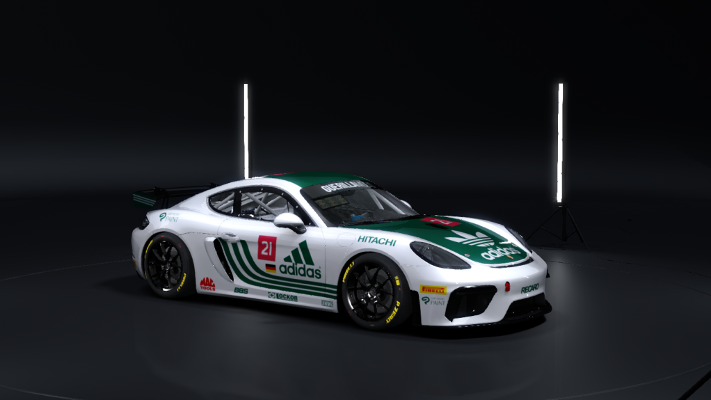 Porsche 718 Cayman GT4 Clubsport, skin 21-adidas