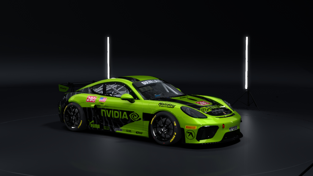 Porsche 718 Cayman GT4 Clubsport, skin 280-nvidia