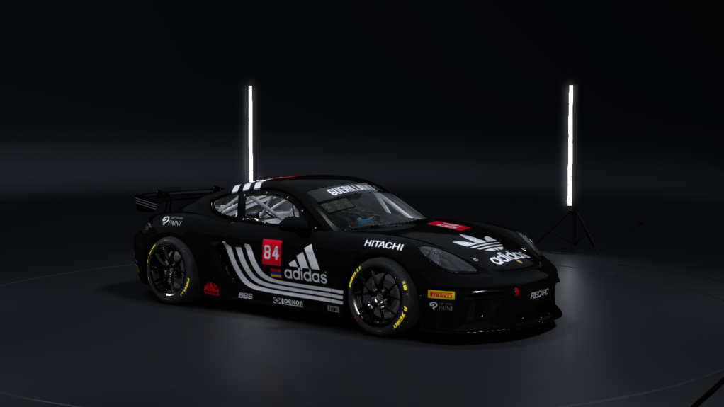 Porsche 718 Cayman GT4 Clubsport, skin 84-adidas