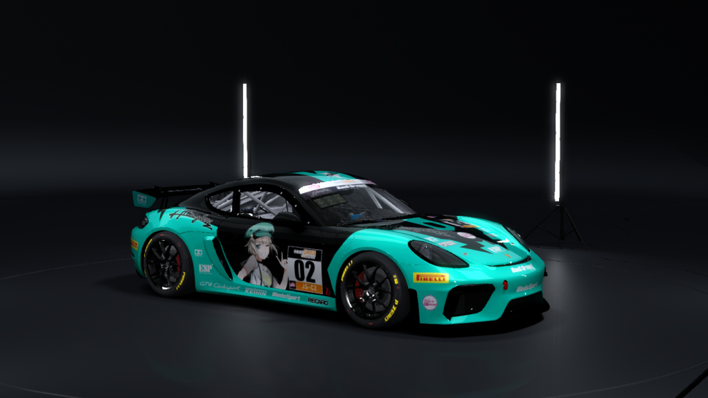 Porsche 718 Cayman GT4 Clubsport, skin afterglow_aoba_02