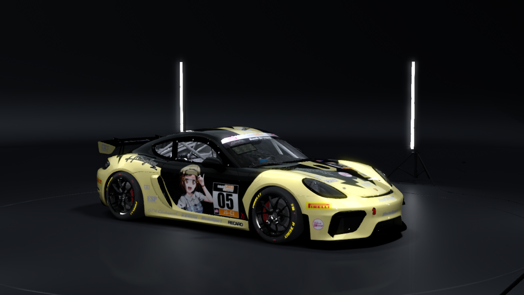 Porsche 718 Cayman GT4 Clubsport, skin afterglow_hazawa_05