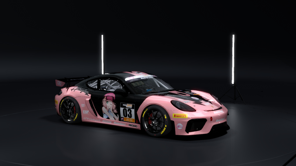 Porsche 718 Cayman GT4 Clubsport, skin afterglow_uehara_03