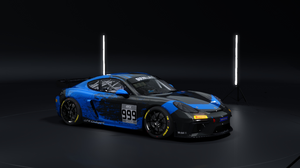 Porsche 718 Cayman GT4 Clubsport, skin rm_gt4_european_series_fictional_porsche_motorsport_blue_999