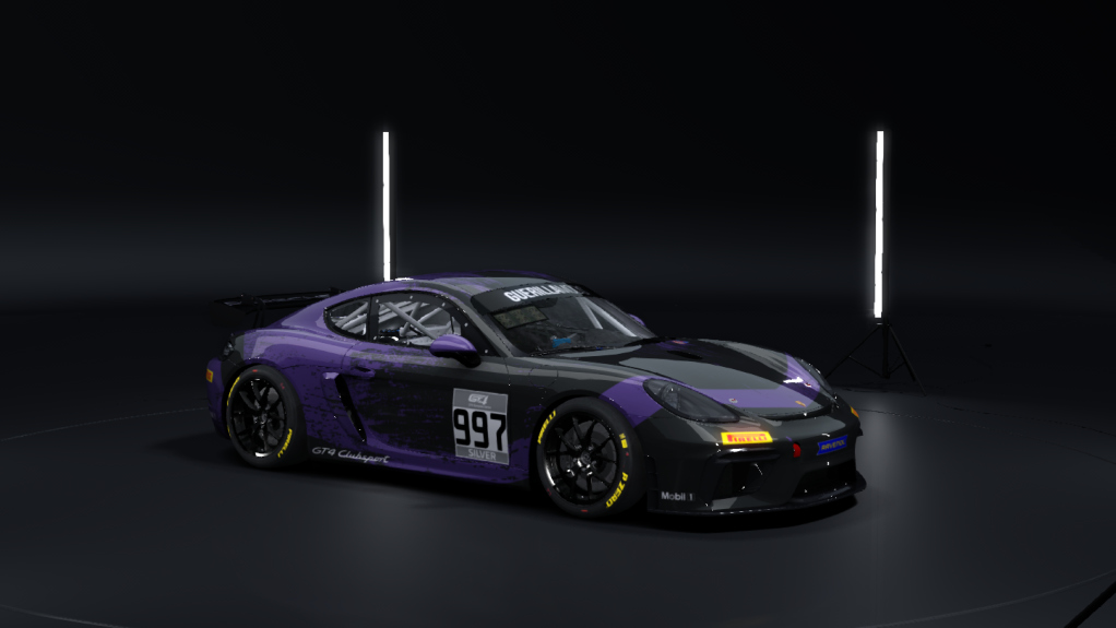 Porsche 718 Cayman GT4 Clubsport, skin rm_gt4_european_series_fictional_porsche_motorsport_purple_997