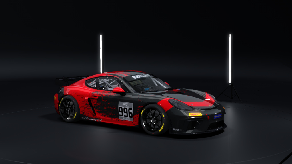 Porsche 718 Cayman GT4 Clubsport, skin rm_gt4_european_series_fictional_porsche_motorsport_red_996