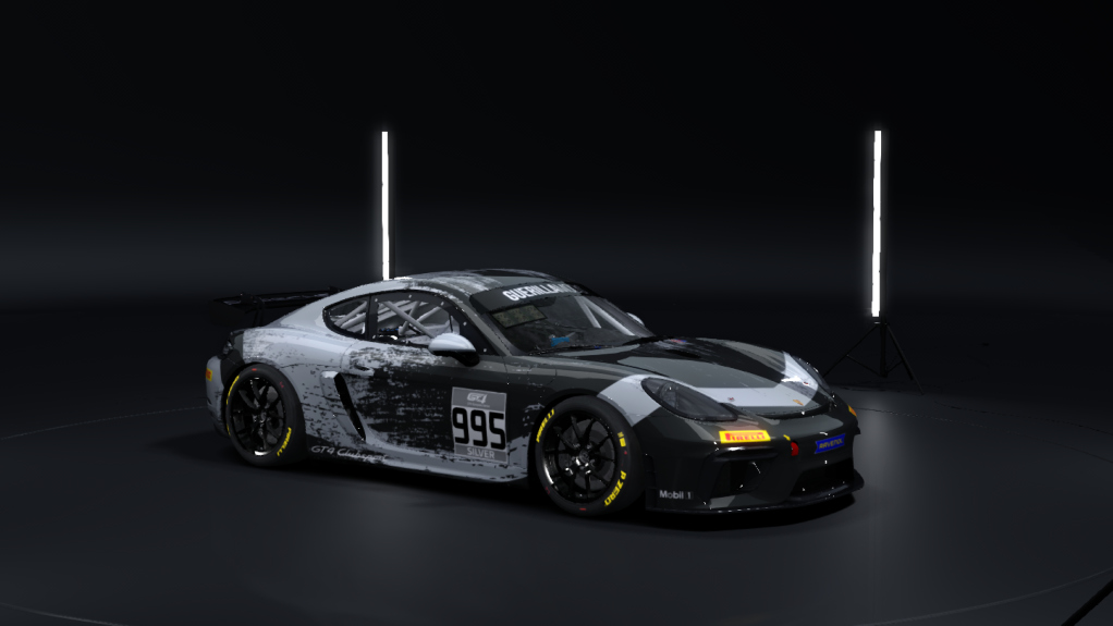 Porsche 718 Cayman GT4 Clubsport, skin rm_gt4_european_series_fictional_porsche_motorsport_silver_995