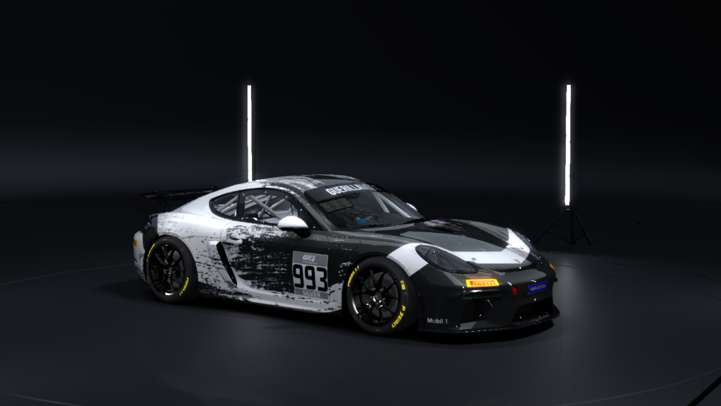 Porsche 718 Cayman GT4 Clubsport, skin rm_gt4_european_series_fictional_porsche_motorsport_white_993