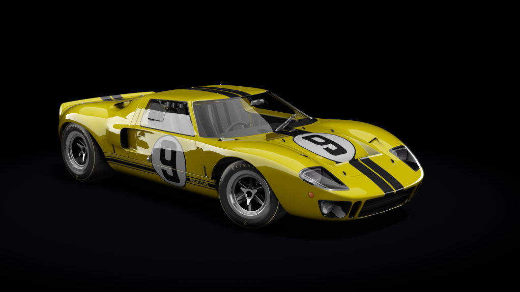 Ford GT40, skin yellow_stripes