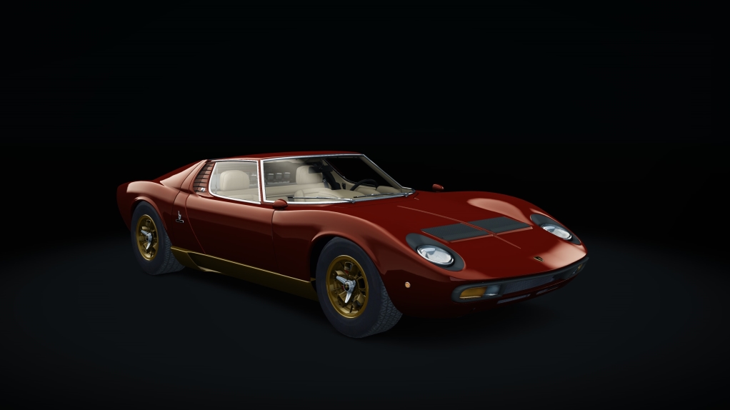 Lamborghini Miura P400 SV, skin Rosso_Rubino_Metalizzato