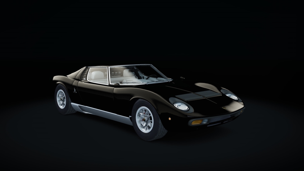 Lamborghini Miura P400 SV BOP, skin Nero_Cangiante_Silver