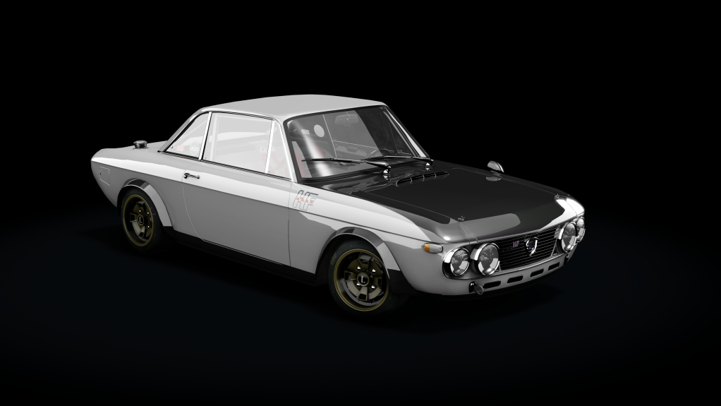 Lancia Fulvia S1, skin Bianco_Nero