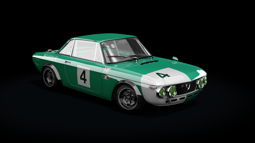 Lancia Fulvia S1, skin verde_bianco