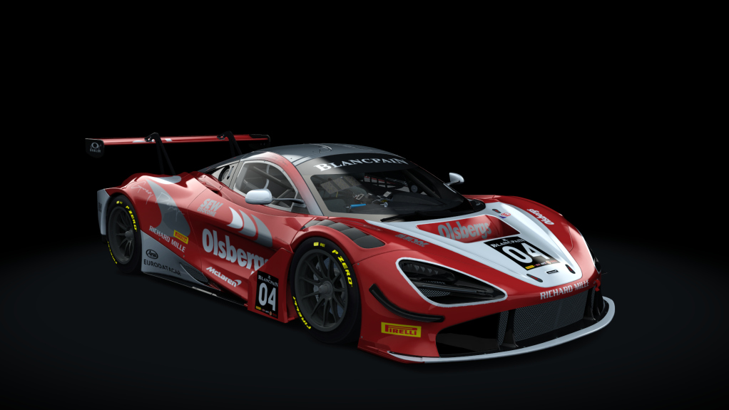 McLaren 720S GT3, skin Olsbergs_red