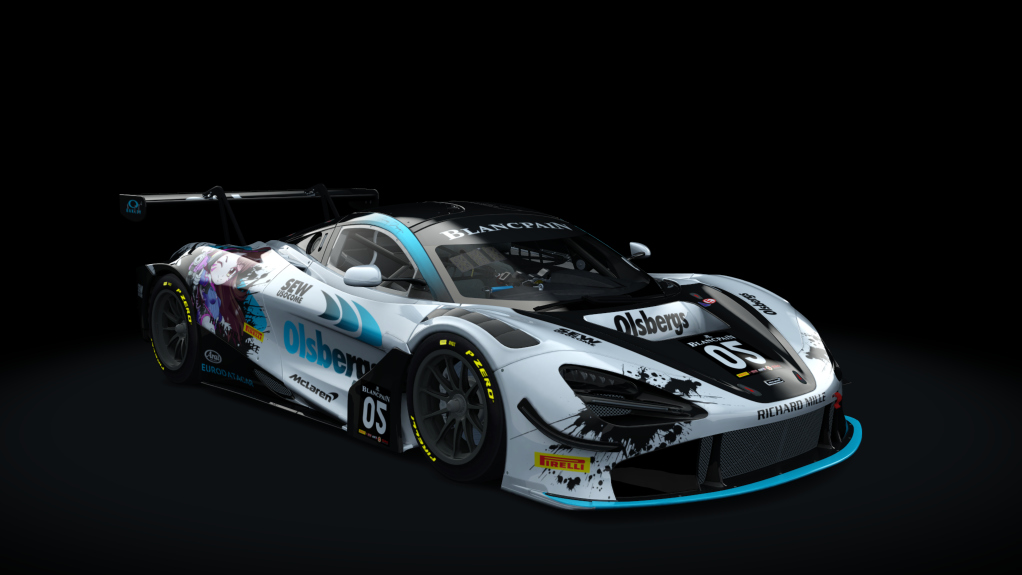 McLaren 720S GT3, skin Olsbergs_white