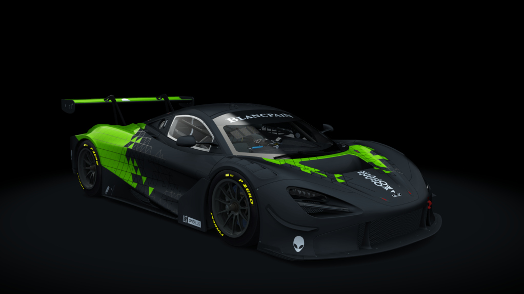 McLaren 720S GT3, skin shadowproject_green