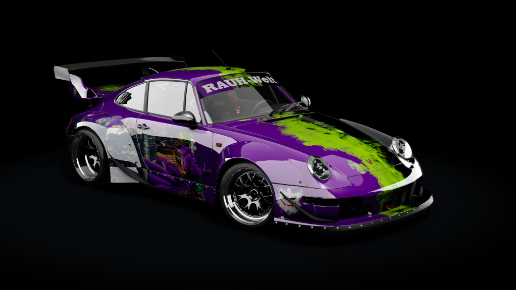 Porsche 911 993 RWB Formula Drift, skin 1_Batman_vs_Joker