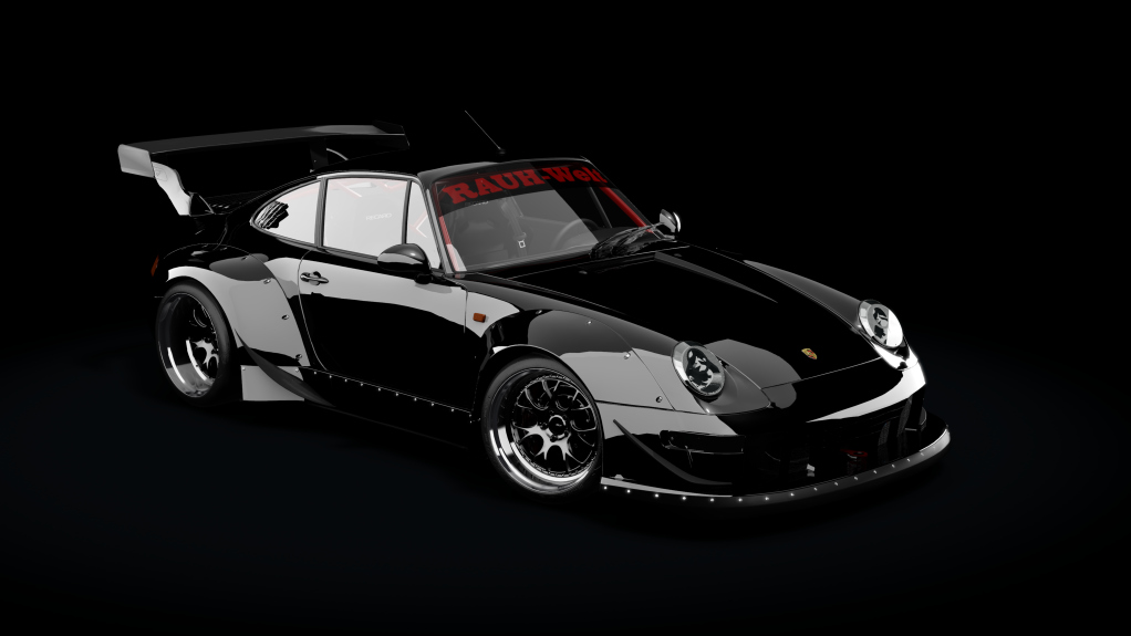 Porsche 911 993 RWB Formula Drift, skin 4_Kunos_Super_Black