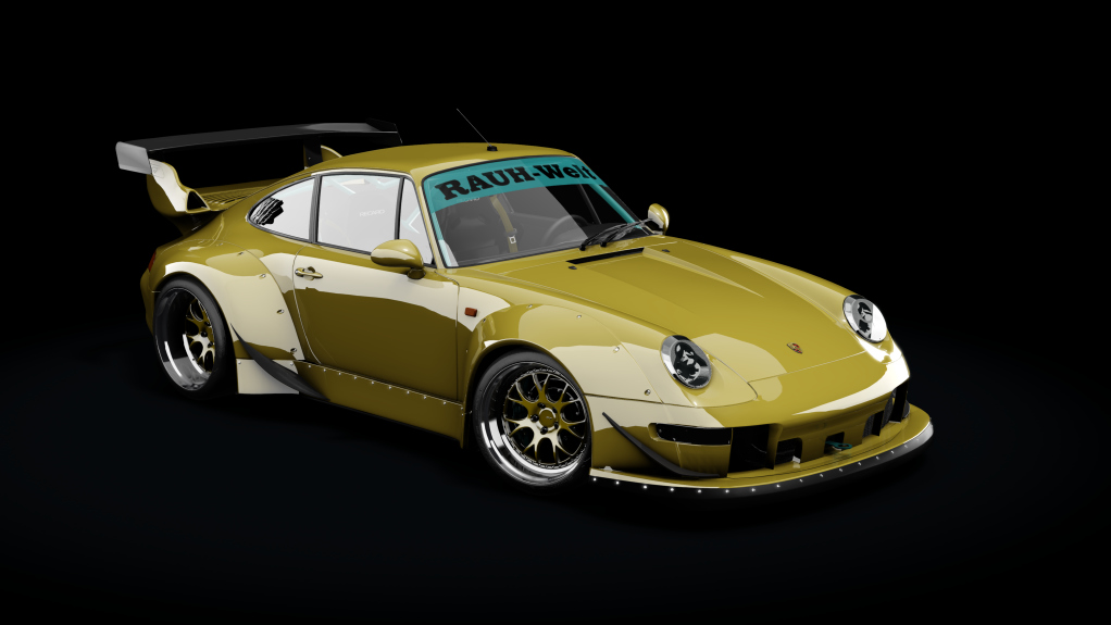 Porsche 911 993 RWB Formula Drift, skin Gold