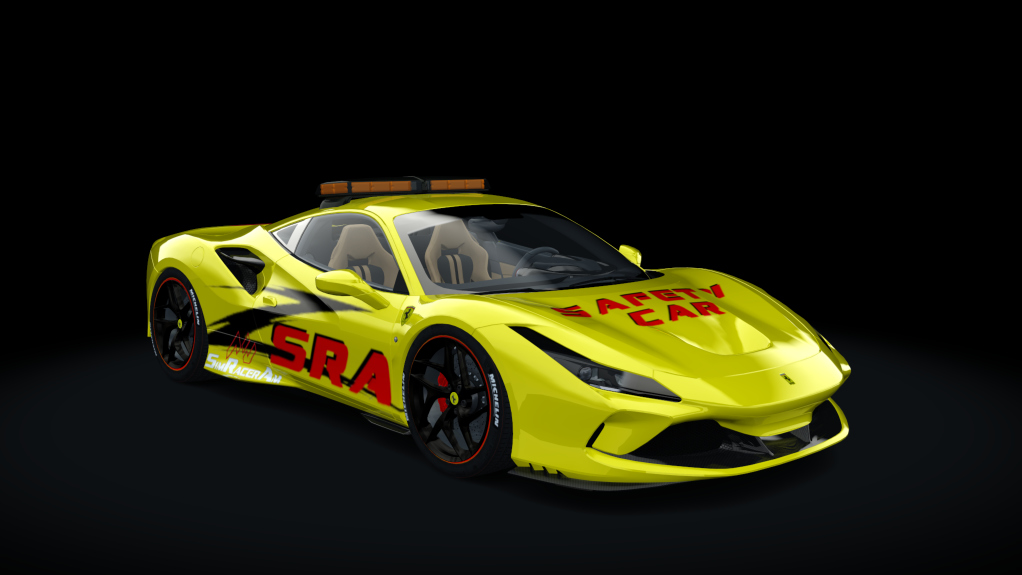 Ferrari F8 Tributo Safety car, skin 00_giallo_modena_stripe