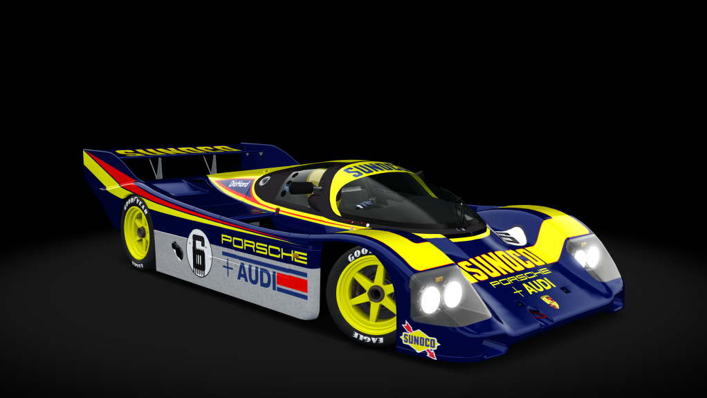 C1 Porsche 962C Short Tail, skin penske_sunoco