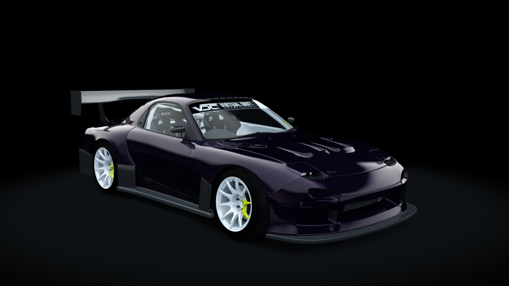 VDC Mazda RX-7 FD3S 20B Public 2.0, skin Outsiders Midnight Purple