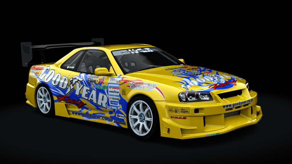 WDT Nissan Skyline R34, skin Bee_R_D1GP